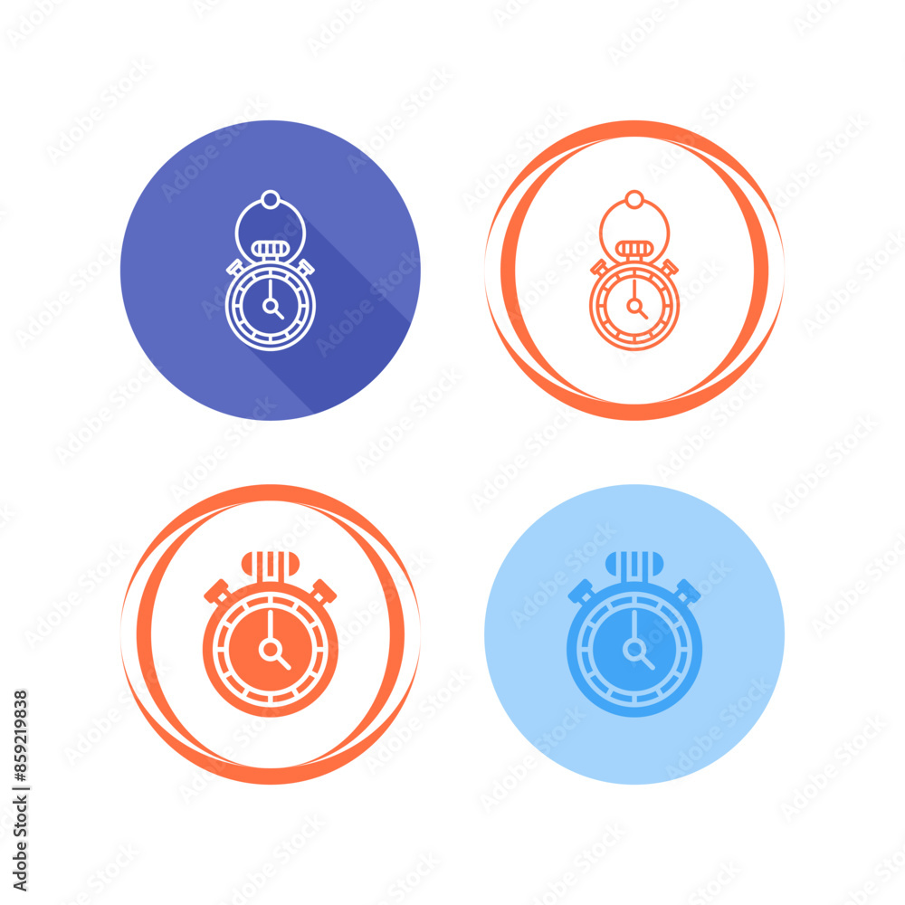 Stopwatch Vector Icon Stopwatch Vector Icon
