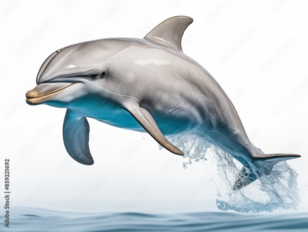 A Portrait of a dolphin on an isolated background A Portrait of a dolphin on an isolated background