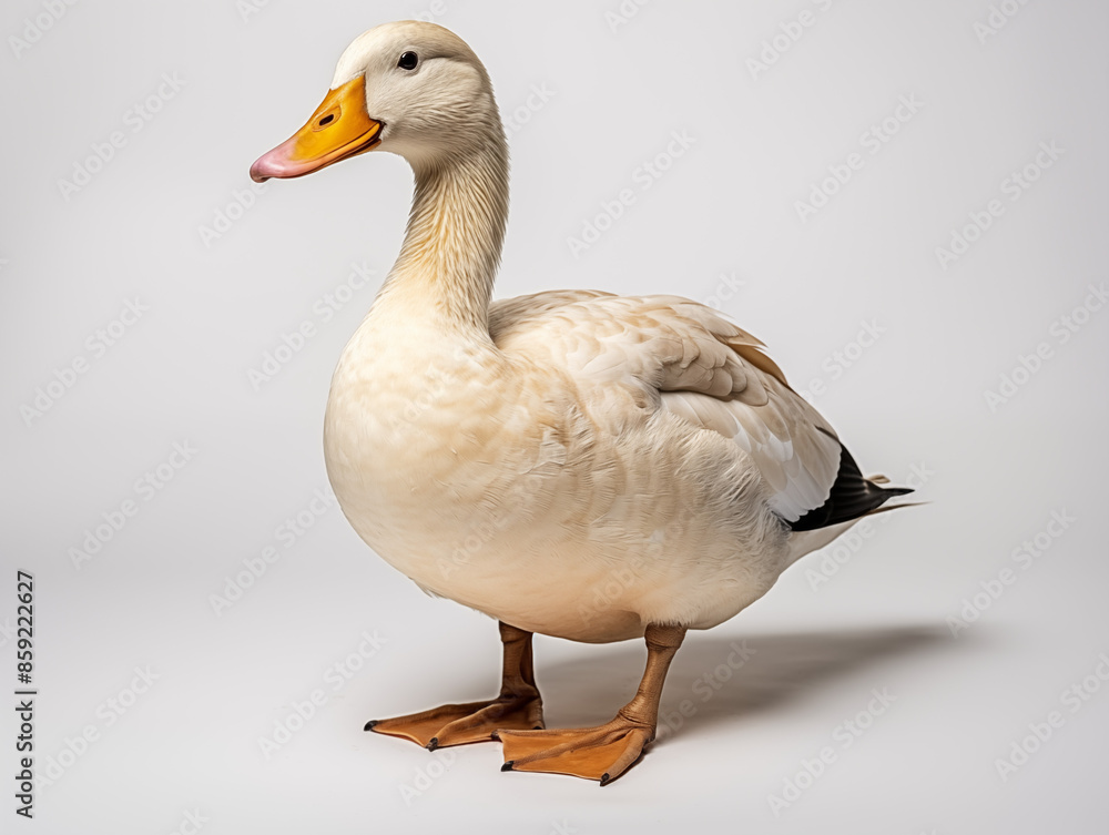 A Portrait of a duck on an isolated background A Portrait of a duck on an isolated background