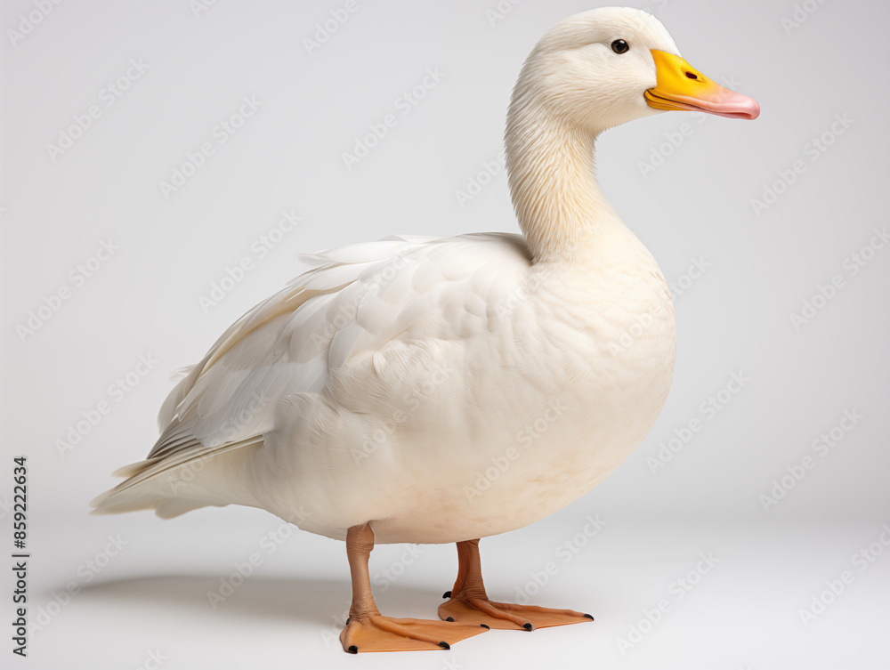 A Portrait of a duck on an isolated background A Portrait of a duck on an isolated background