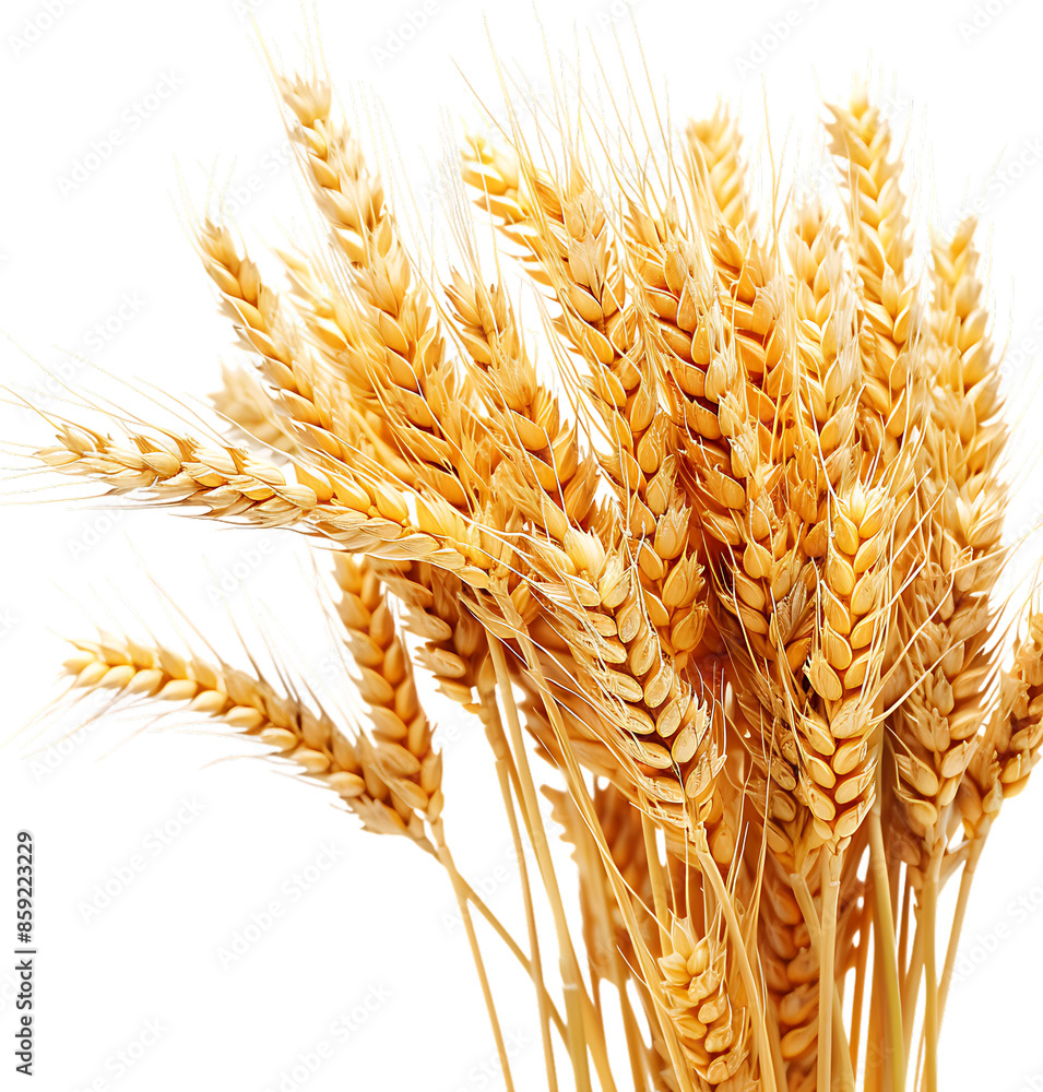 Wheat field on isolated transparent background Wheat field on isolated transparent background