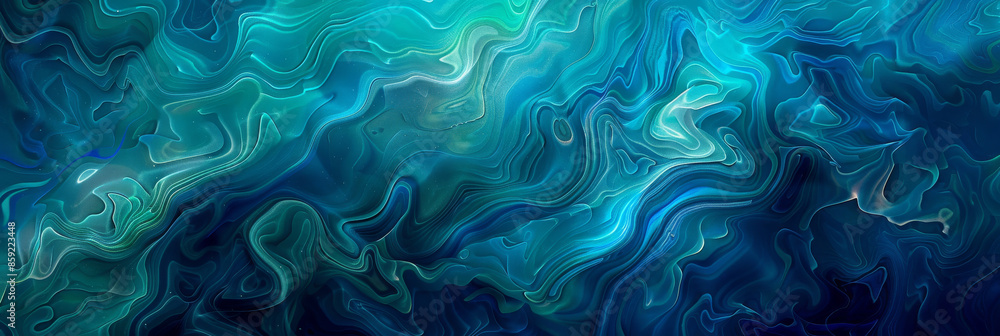 Abstract background of swirling blues and greens, resembling underwater. Digital art Abstract background of swirling blues and greens, resembling underwater. Digital art