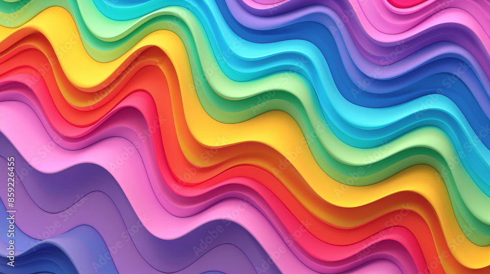 3d abstract Bright rainbow glaze waves seamless pattern background. Melted oil sherbet AI digital art 3d abstract Bright rainbow glaze waves seamless pattern background. Melted oil sherbet AI digital art