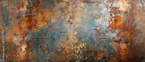 Distressed metal texture with rust and scratches