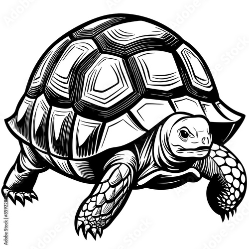 vector illustration sulcata-tortoise 