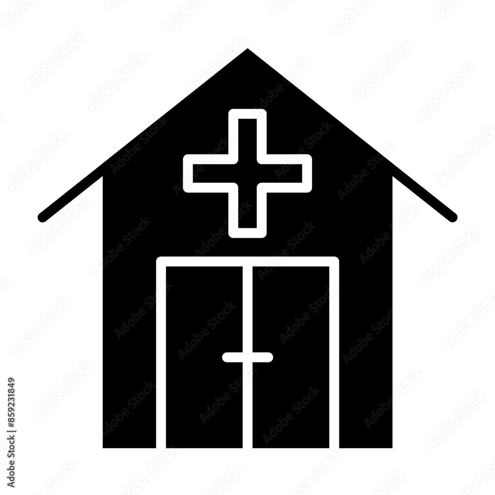 Obraz premium Emergency Room Glyph Icon