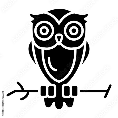 Owl Glyph Icon