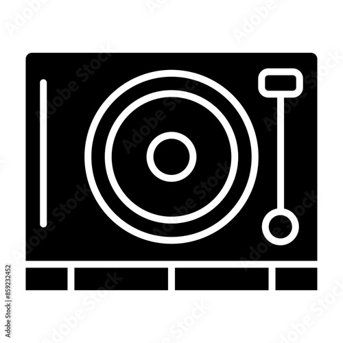 Vinyl Player Glyph Icon