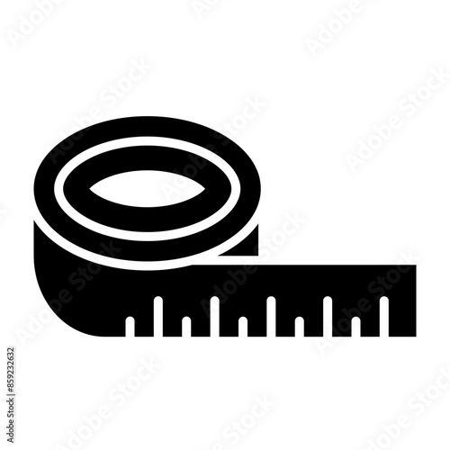 Measuring Tape Glyph Icon