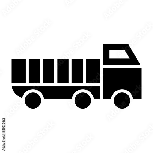 Dumper Truck Glyph Icon