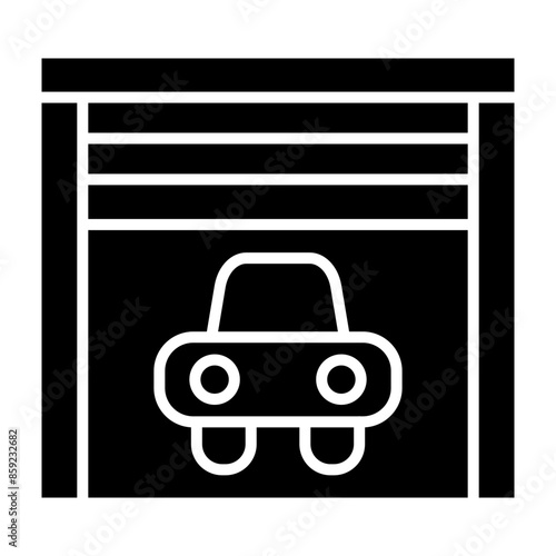 Garage Glyph Icon