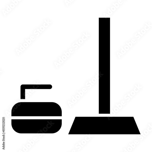 Curling Glyph Icon