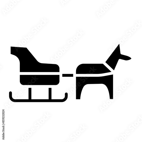 Dog sled Glyph Icon