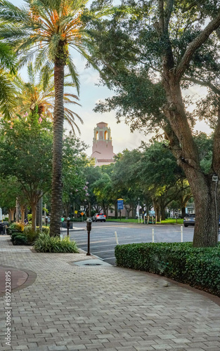 Morning at St. Petersburg  Florida on Bayshore Drive 