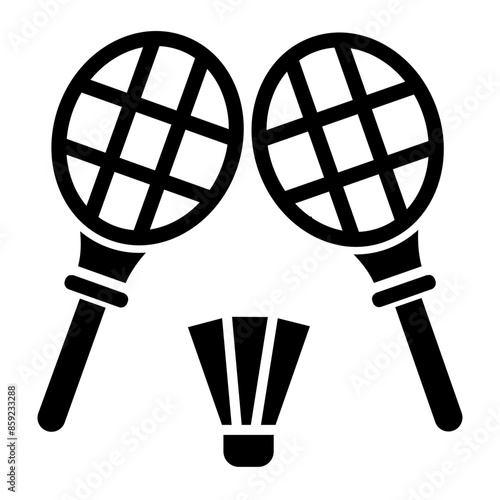 Badminton Glyph Icon