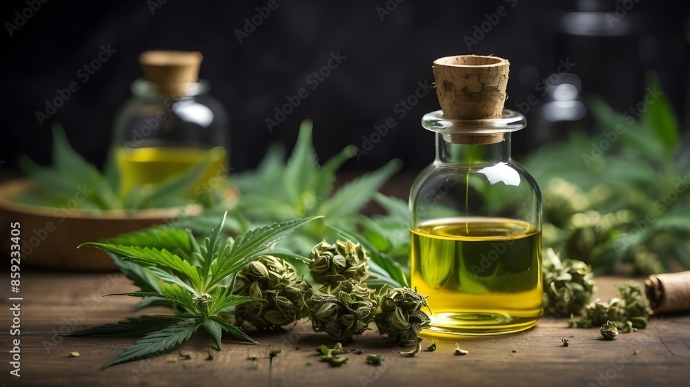 oil made from cannabis for medical use. Cannabis leaves infused with oil oil made from cannabis for medical use. Cannabis leaves infused with oil