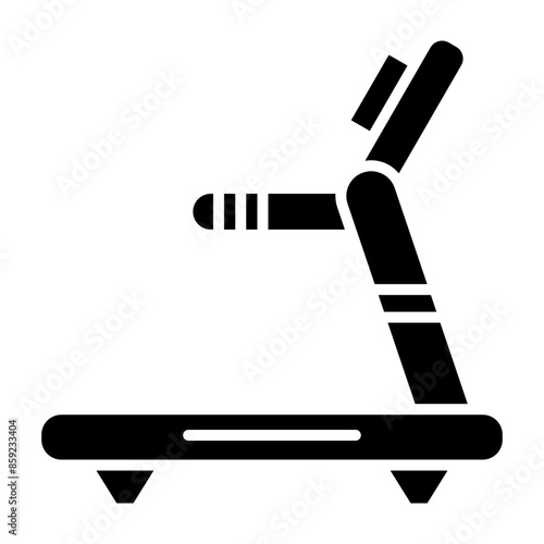 Treadmill Machine Glyph Icon