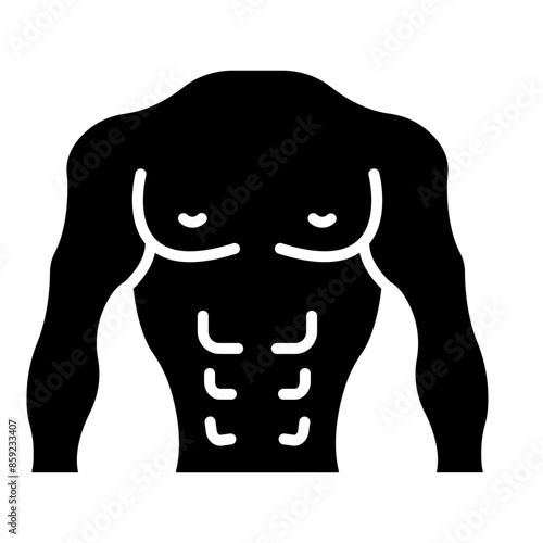 Body Builder Glyph Icon