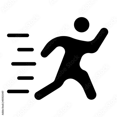 Running Glyph Icon