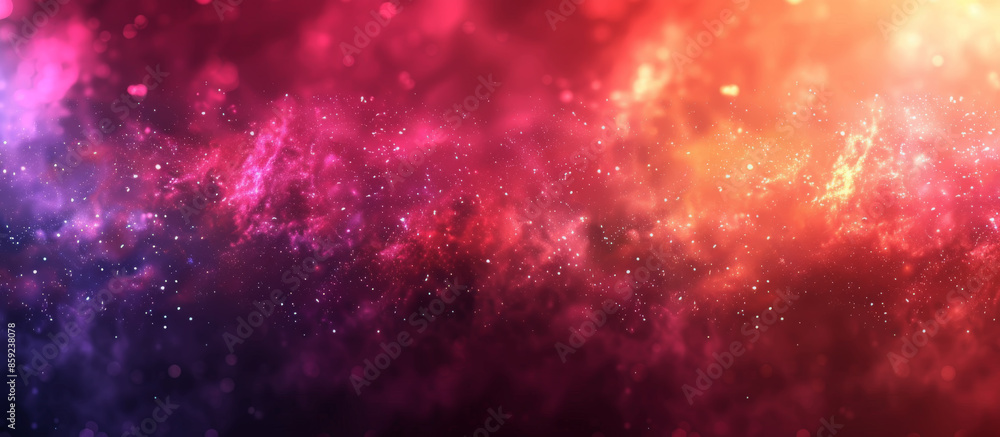 Fototapeta premium Colorful nebula clouds are forming a beautiful abstract galaxy background with glowing lights and stars