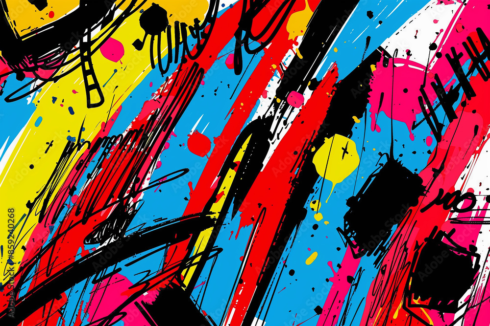 Naklejka premium Abstract art illustrations colorful background