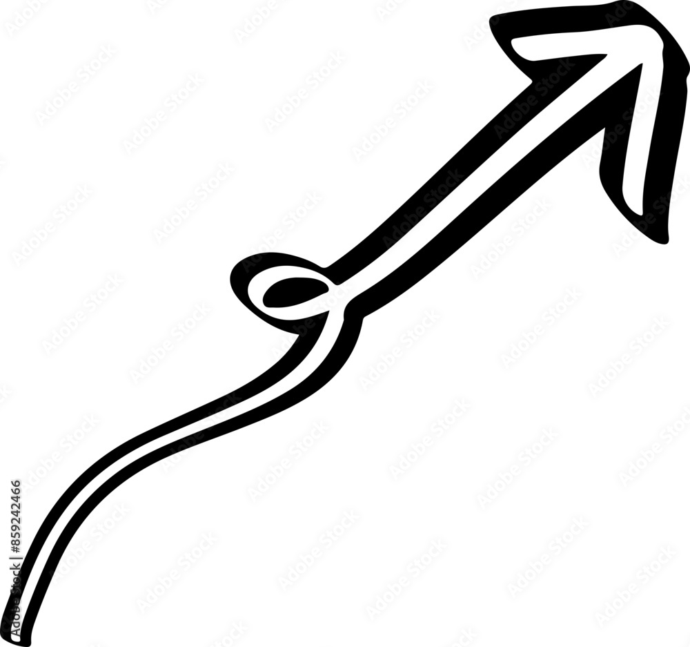Curve Arrow Vector Silhouette Curve Arrow Vector Silhouette