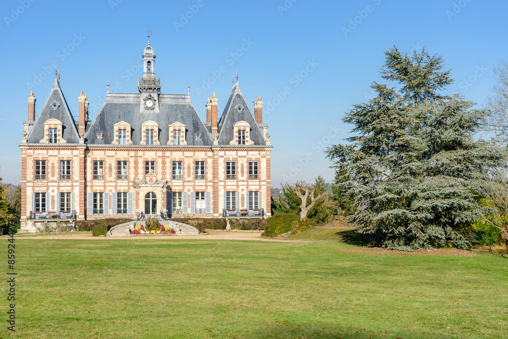 The church or cathedral or castel in the French town of nogent le roi The church or cathedral or castel in the French town of nogent le roi