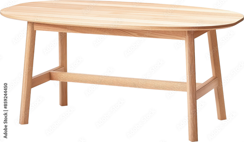 Minimalist Wooden Coffee Table isolated on a white background Minimalist Wooden Coffee Table isolated on a white background