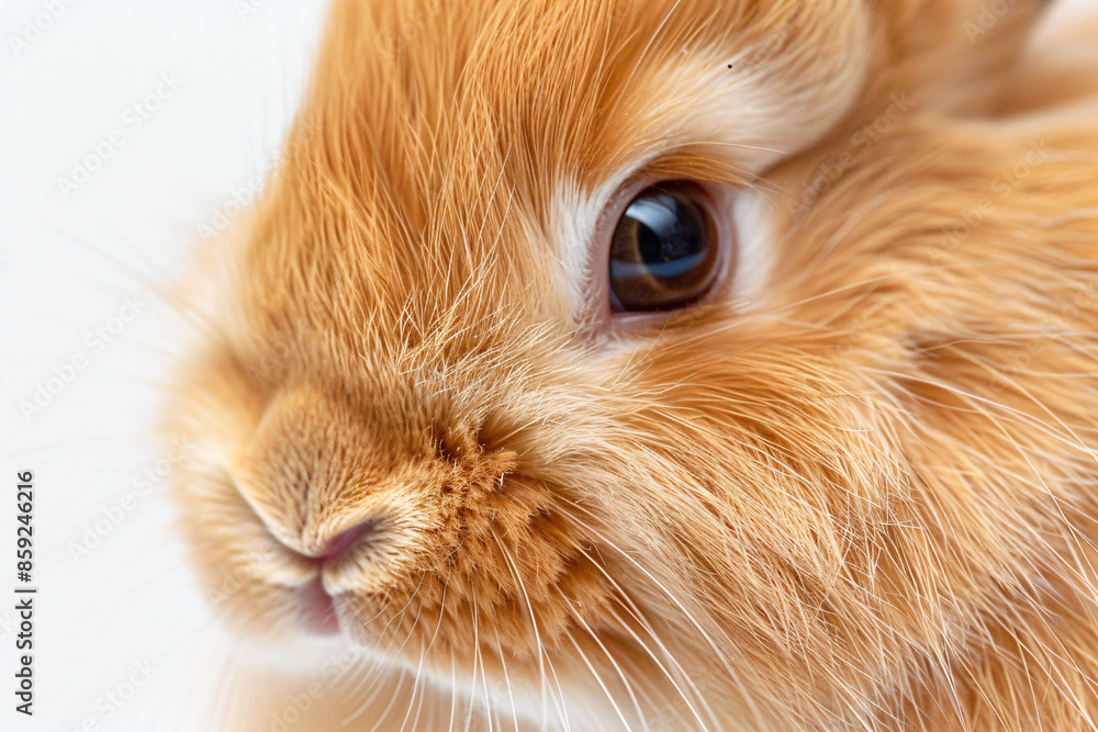 a close up of a rabbit's face with a white background a close up of a rabbit's face with a white background
