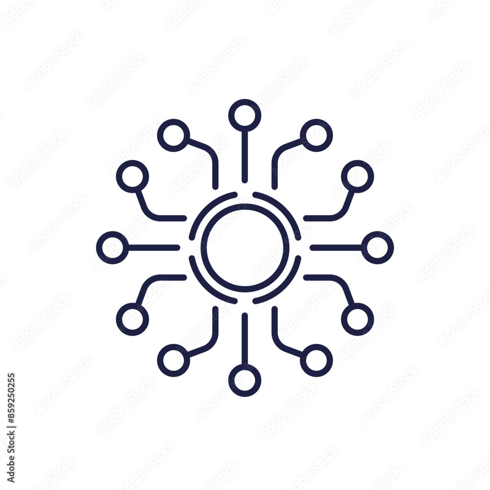 hub icon, line vector design hub icon, line vector design