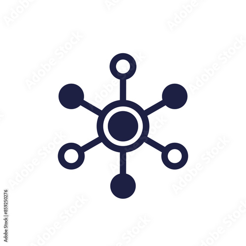 hub icon, pictogram on white