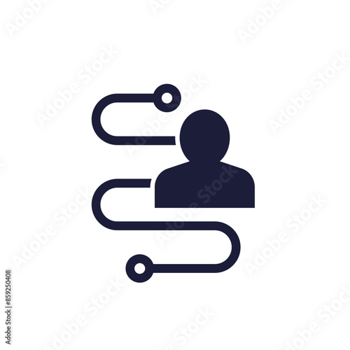 user journey icon on white