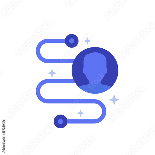 user journey vector icon on white