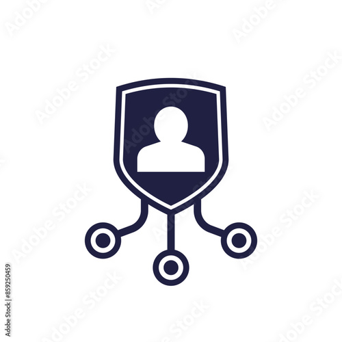 user protection icon on white