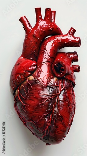 Detailed 3D Model of Heart and Circulatory Organs for Medical Research and Visualization