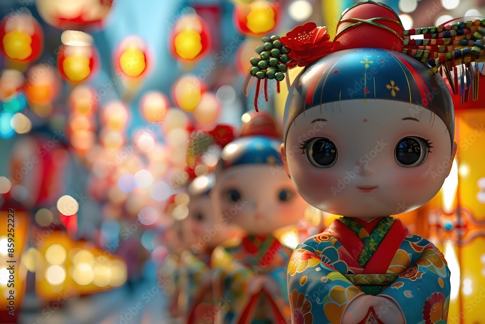 Vibrant Japanese Festival Dolls Capturing the Energy and Excitement of Traditional Vibrant Japanese Festival Dolls Capturing the Energy and Excitement of Traditional