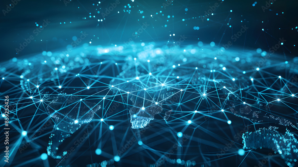 complex web of interconnected business elements and digital technologies worldwide. Concept Global Business, Digital Technologies, Interconnected Systems complex web of interconnected business elements and digital technologies worldwide. Concept Global Business, Digital Technologies, Interconnected Systems