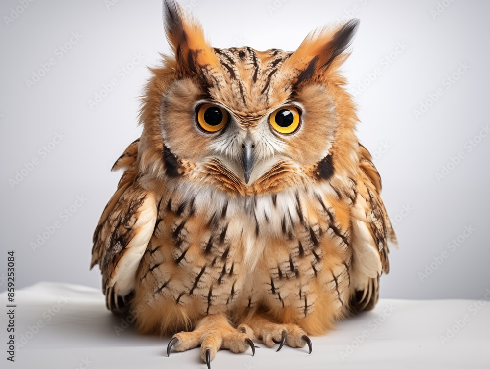 A Portrait of a owl on an isolated background A Portrait of a owl on an isolated background