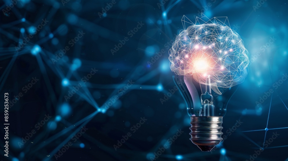 Brainwave: A Lightbulb Representing the Power of Thought Brainwave: A Lightbulb Representing the Power of Thought