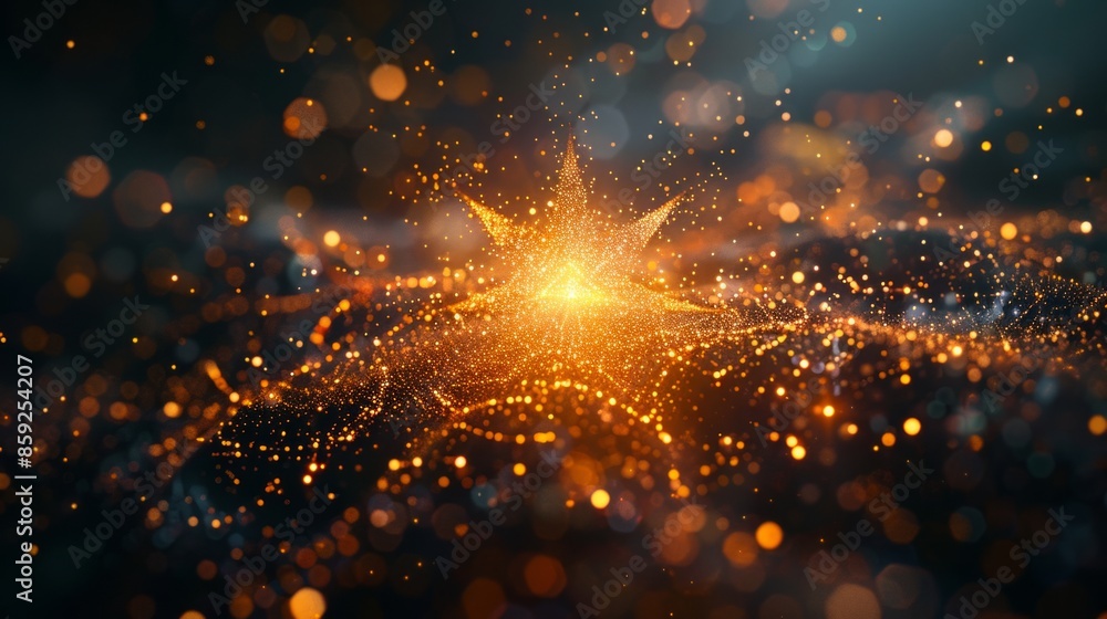 Fototapeta premium Golden Starburst Abstract