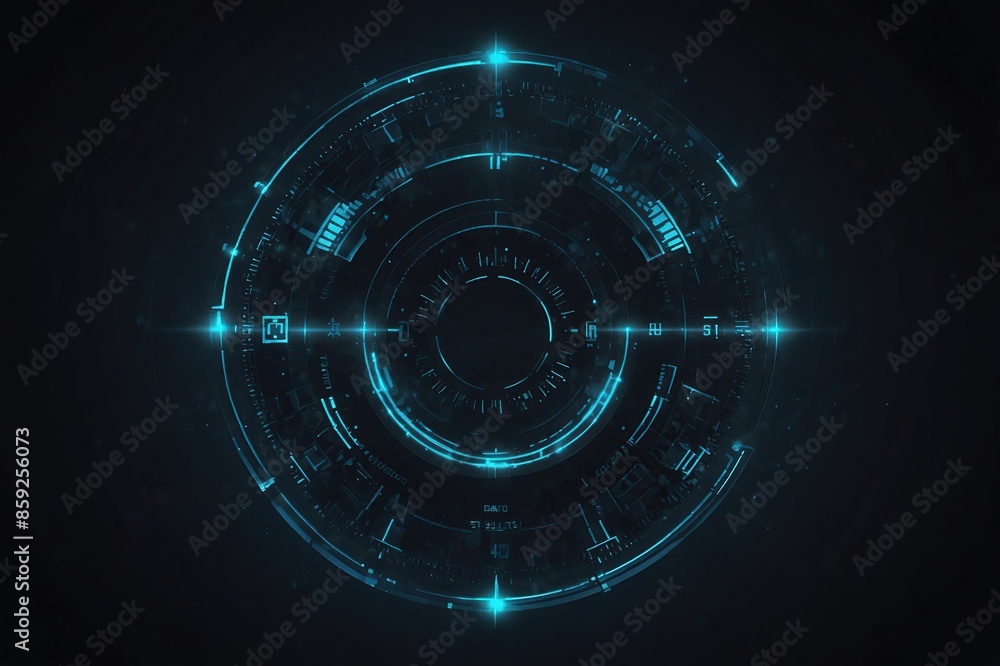 Futuristic circle vector HUD interface screen design. Abstract style on blue background Futuristic circle vector HUD interface screen design. Abstract style on blue background