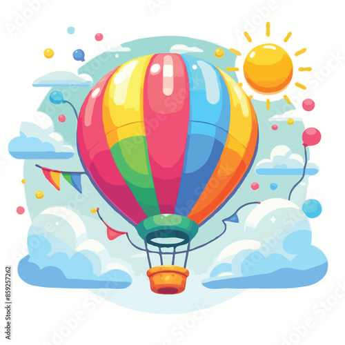 Air ballon vector on white background