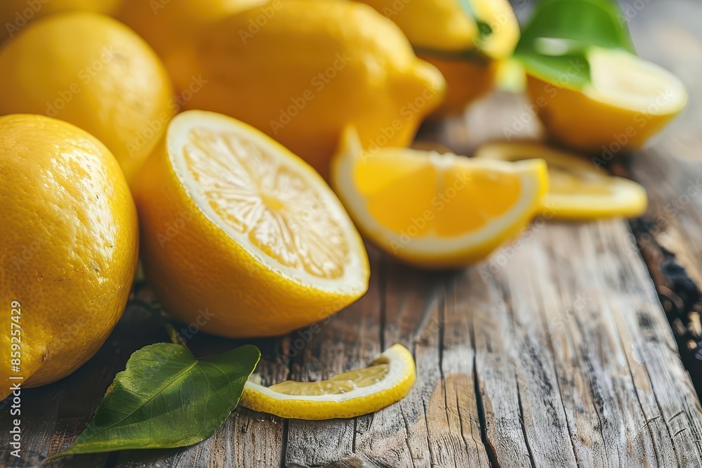 fresh ripe lemons scattered on a rustic wooden table vibrant yellow citrus fruits healthy organic ingredients fresh ripe lemons scattered on a rustic wooden table vibrant yellow citrus fruits healthy organic ingredients