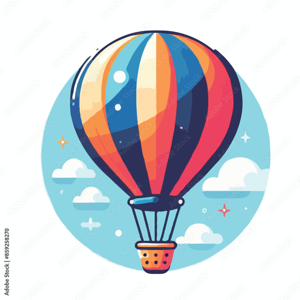 Obraz premium Air ballon vector on white background