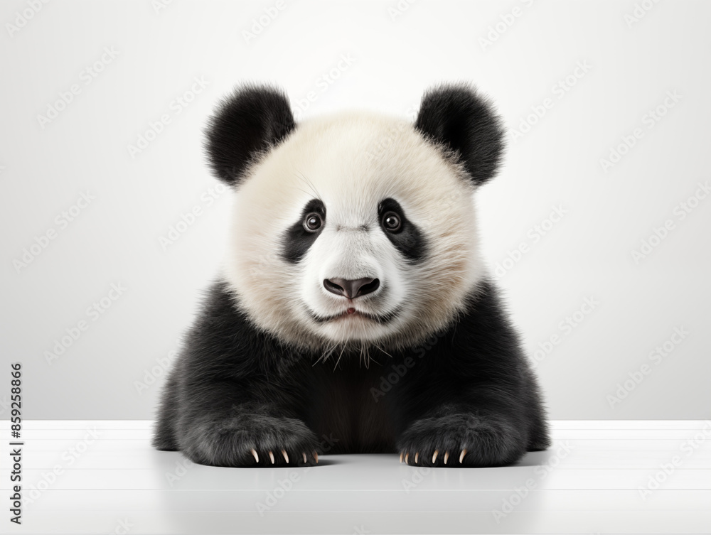 a panda on an isolated background a panda on an isolated background