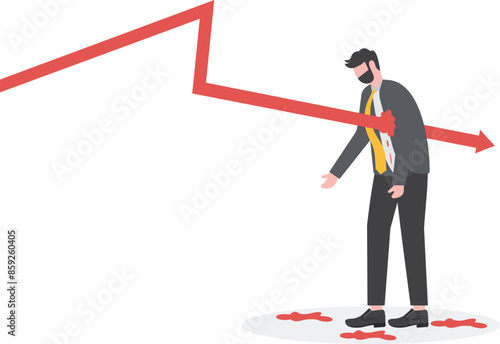 Concept graph stock falls or illustrations for business design and infographic

