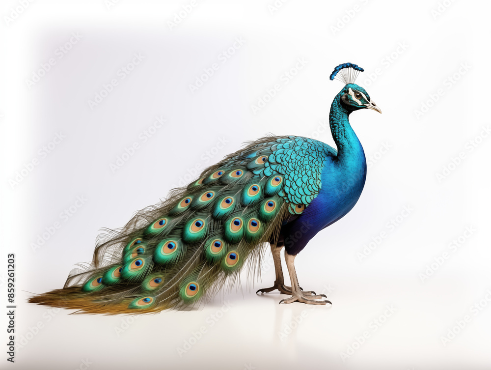 Obraz premium a peacock on an isolated background