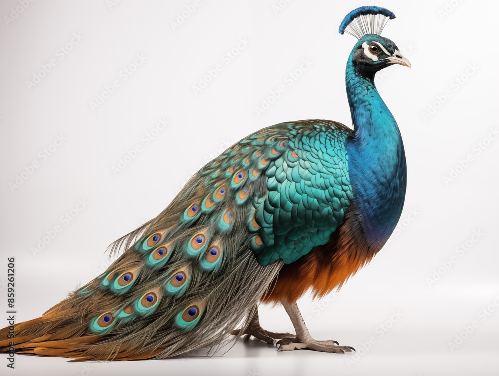 Obraz premium a peacock on an isolated background