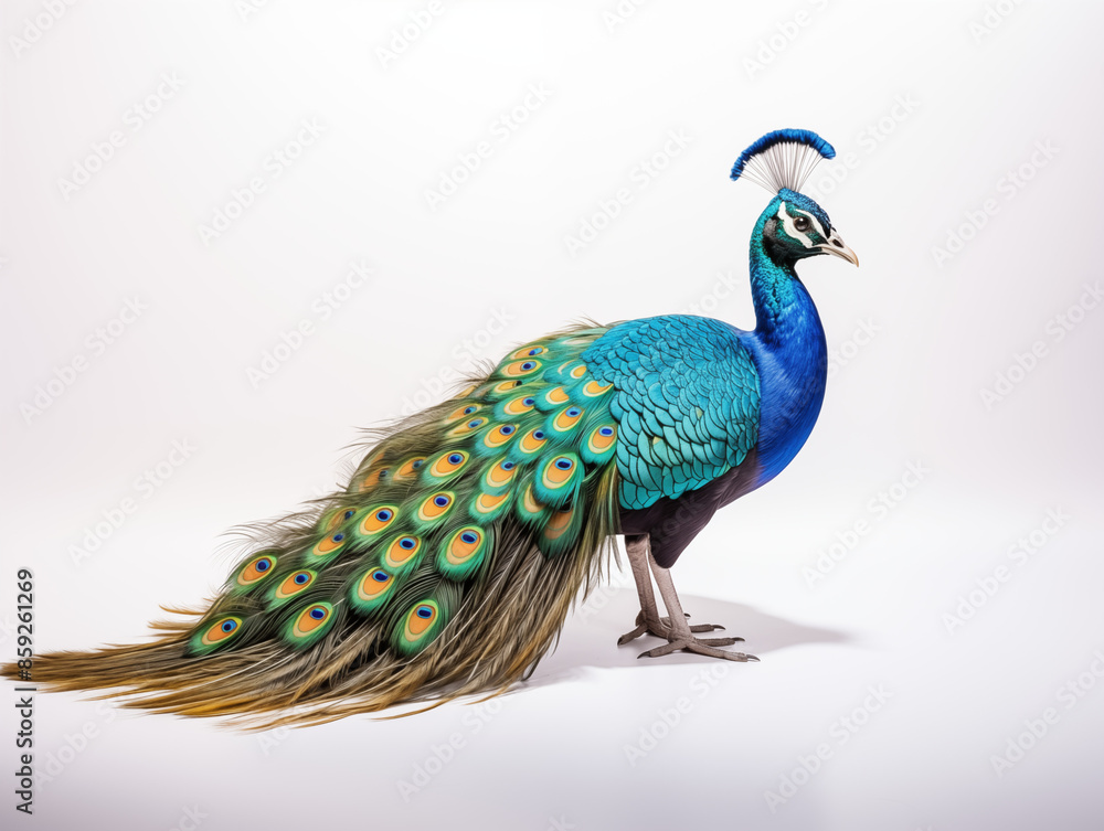 Obraz premium a peacock on an isolated background