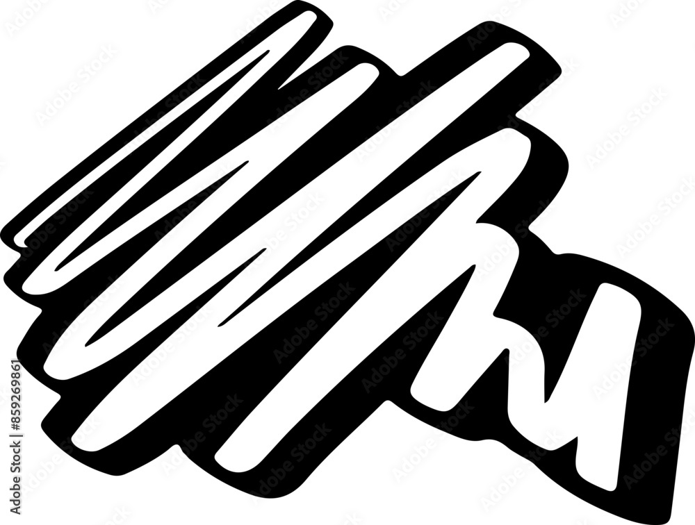 Scribble Vector Silhouette. Graffiti. Marker. Scribble Vector Silhouette. Graffiti. Marker.